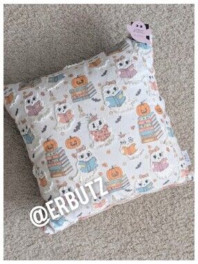 Viral 🎥 Goblin & Ghoul Reading Ghost Throw Pillow, Embroidery & Crochet Pattern